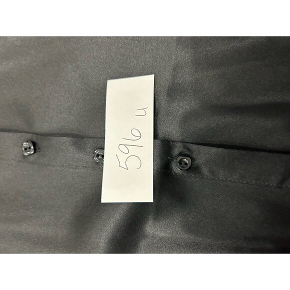 Dialogue Womens Black Button-Up Top Size Large Silk Blend Dark Academia NWT - Picture 8 of 9